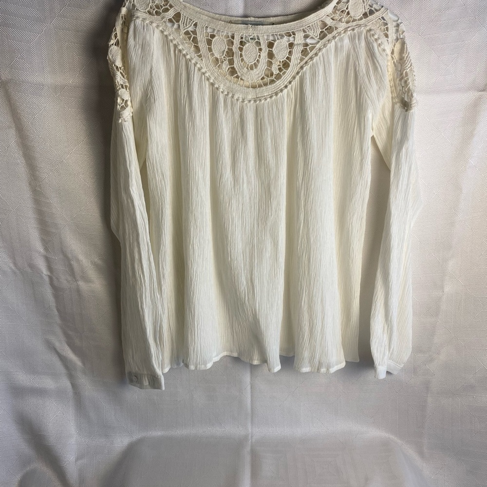 Sundance White Relaxed Embellished Blouse